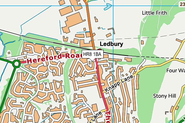 HR8 1BA map - OS VectorMap District (Ordnance Survey)