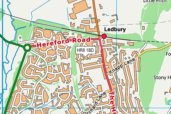 HR8 1BD map - OS VectorMap District (Ordnance Survey)