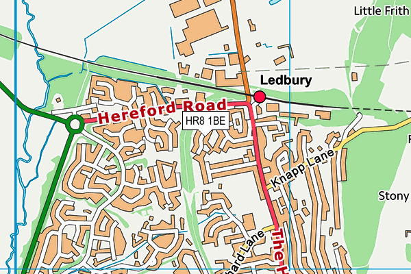 HR8 1BE map - OS VectorMap District (Ordnance Survey)