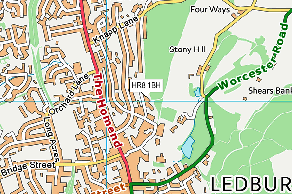 HR8 1BH map - OS VectorMap District (Ordnance Survey)