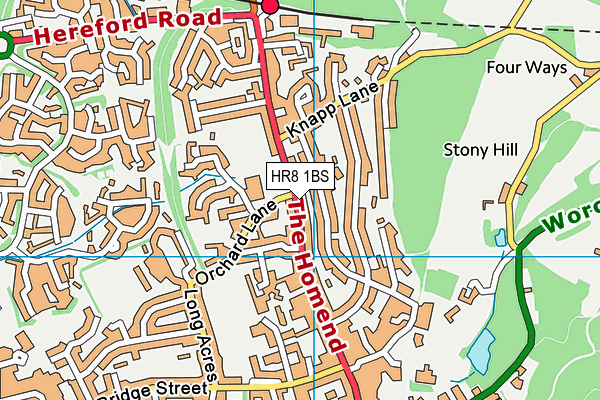 HR8 1BS map - OS VectorMap District (Ordnance Survey)