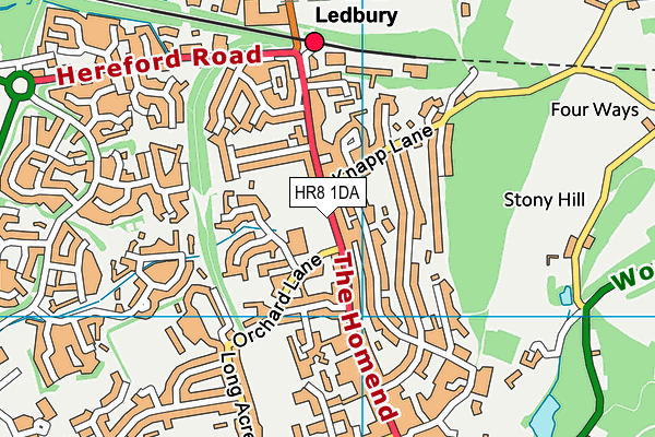 HR8 1DA map - OS VectorMap District (Ordnance Survey)