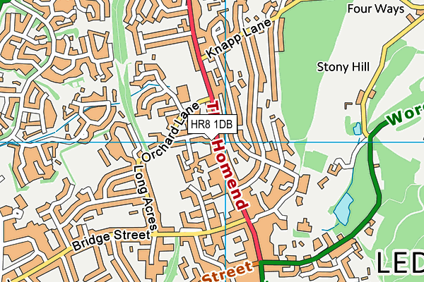 HR8 1DB map - OS VectorMap District (Ordnance Survey)