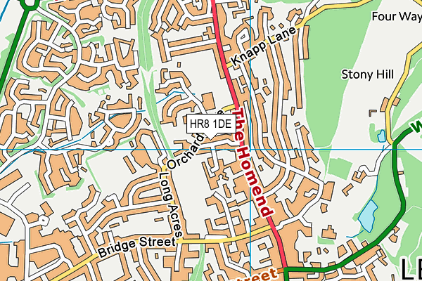 HR8 1DE map - OS VectorMap District (Ordnance Survey)