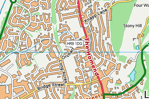 HR8 1DG map - OS VectorMap District (Ordnance Survey)