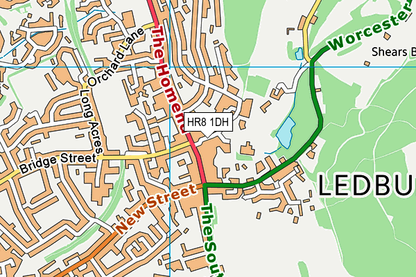 Map of LEDBURY NEWS LIMITED at district scale