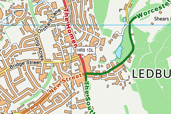 HR8 1DL map - OS VectorMap District (Ordnance Survey)