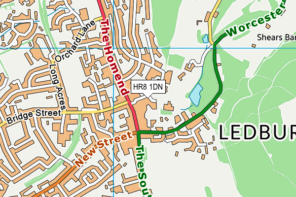 HR8 1DN map - OS VectorMap District (Ordnance Survey)