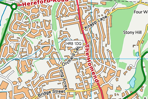 Map of LEDBURY CHIROPRACTIC CLINIC LTD. at district scale