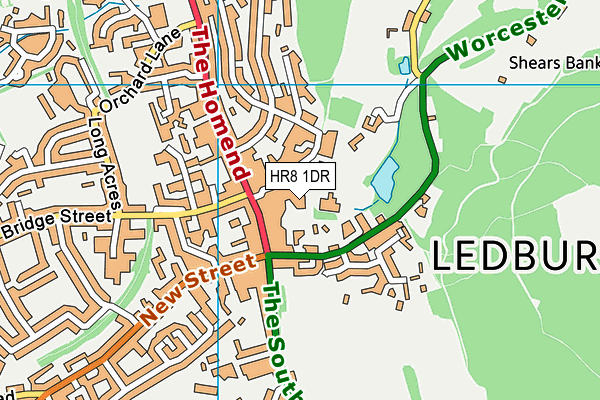 HR8 1DR map - OS VectorMap District (Ordnance Survey)