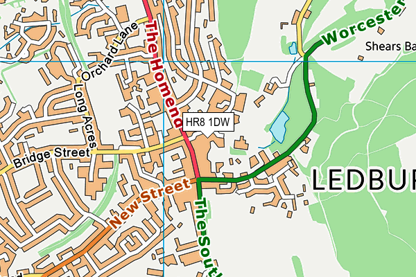 HR8 1DW map - OS VectorMap District (Ordnance Survey)