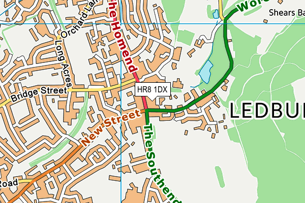 HR8 1DX map - OS VectorMap District (Ordnance Survey)