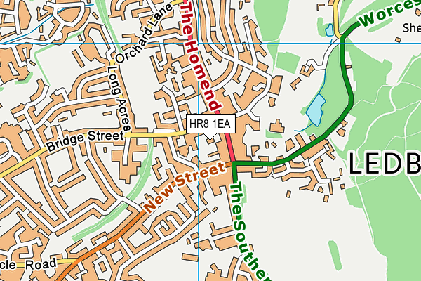 HR8 1EA map - OS VectorMap District (Ordnance Survey)