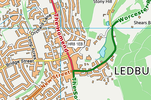 HR8 1EB map - OS VectorMap District (Ordnance Survey)