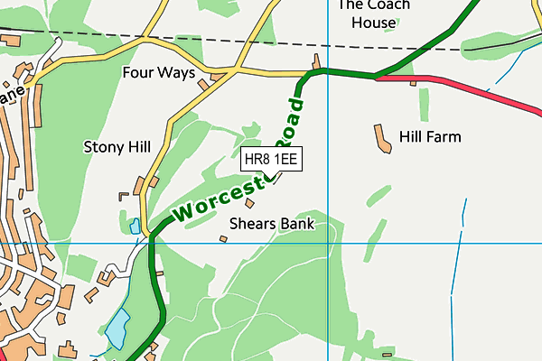 HR8 1EE map - OS VectorMap District (Ordnance Survey)