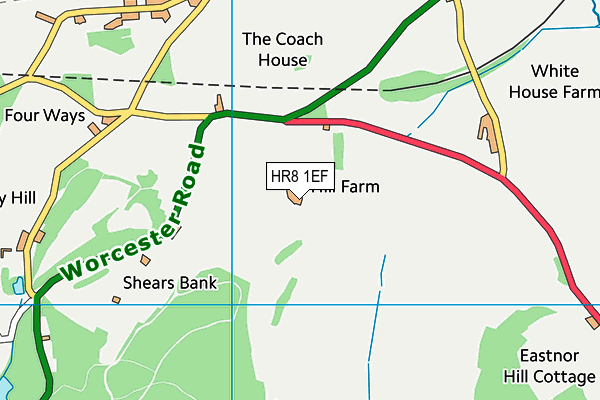 HR8 1EF map - OS VectorMap District (Ordnance Survey)