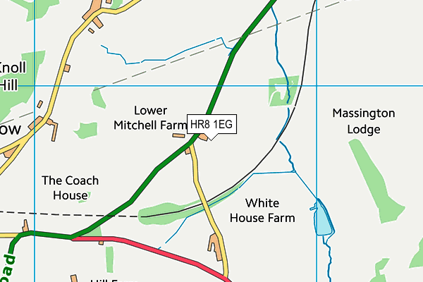 HR8 1EG map - OS VectorMap District (Ordnance Survey)