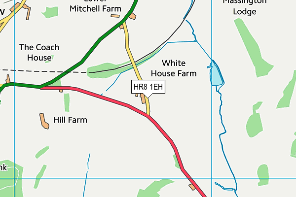 HR8 1EH map - OS VectorMap District (Ordnance Survey)