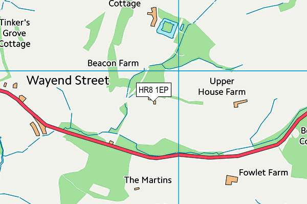 HR8 1EP map - OS VectorMap District (Ordnance Survey)