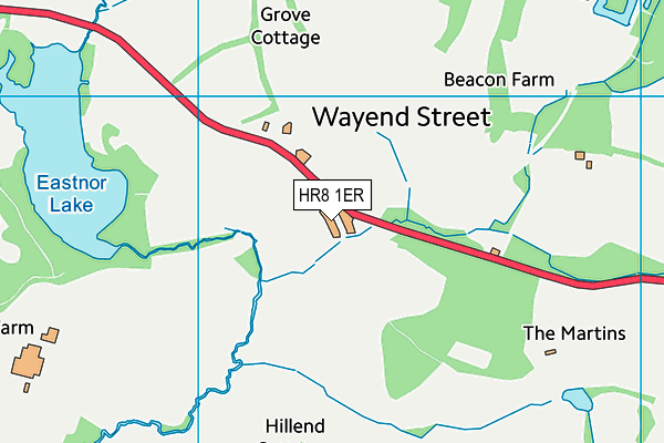HR8 1ER map - OS VectorMap District (Ordnance Survey)