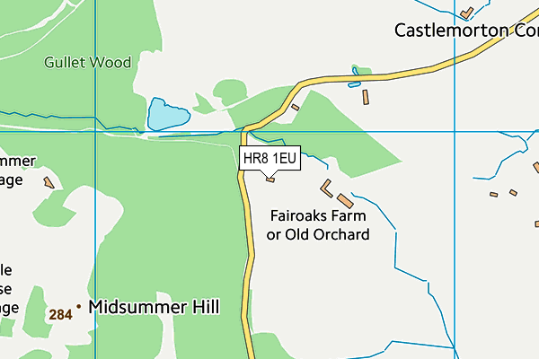 HR8 1EU map - OS VectorMap District (Ordnance Survey)