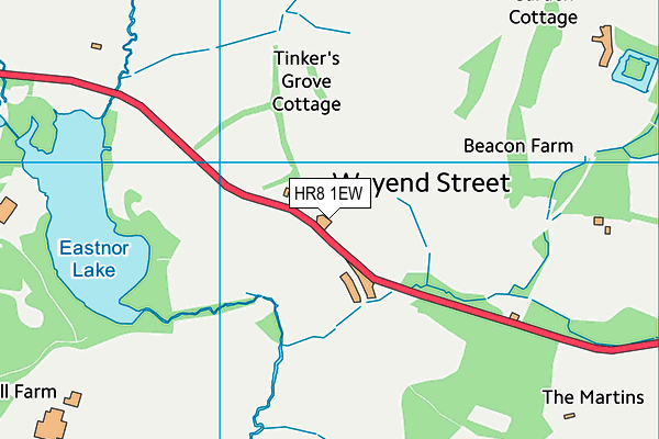 HR8 1EW map - OS VectorMap District (Ordnance Survey)