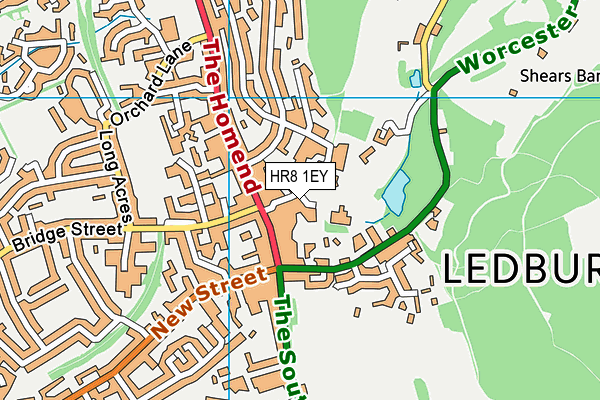 HR8 1EY map - OS VectorMap District (Ordnance Survey)