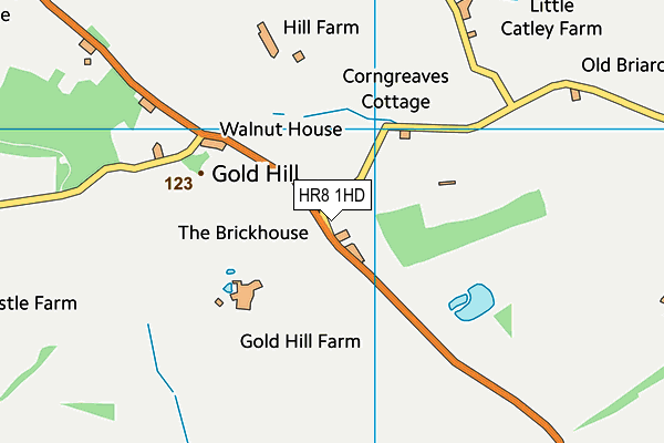 HR8 1HD map - OS VectorMap District (Ordnance Survey)