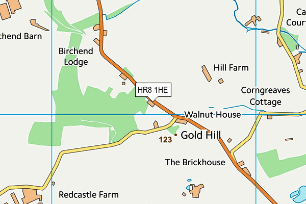 HR8 1HE map - OS VectorMap District (Ordnance Survey)