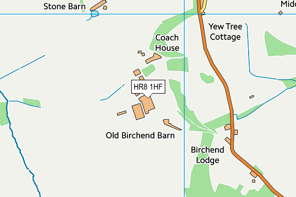 HR8 1HF map - OS VectorMap District (Ordnance Survey)