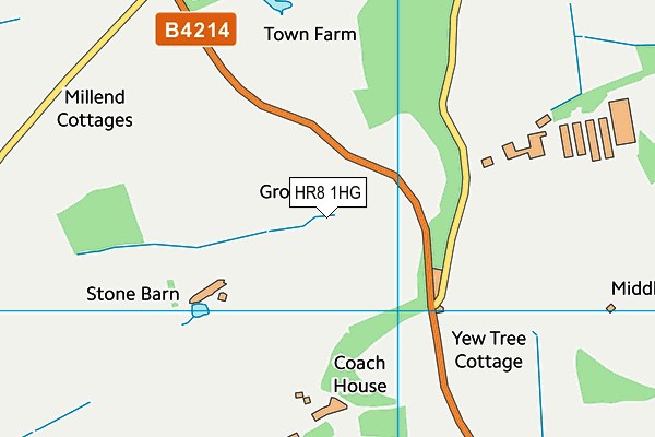 HR8 1HG map - OS VectorMap District (Ordnance Survey)