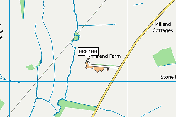 HR8 1HH map - OS VectorMap District (Ordnance Survey)