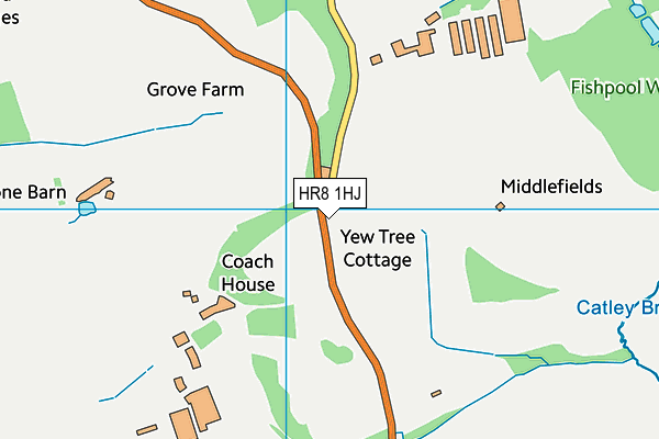 HR8 1HJ map - OS VectorMap District (Ordnance Survey)