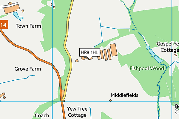 HR8 1HL map - OS VectorMap District (Ordnance Survey)