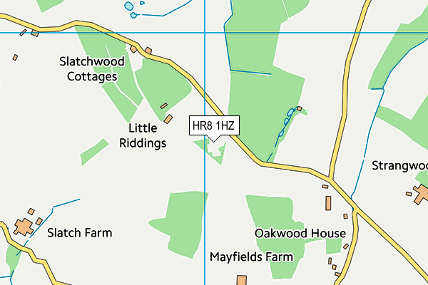 HR8 1HZ map - OS VectorMap District (Ordnance Survey)