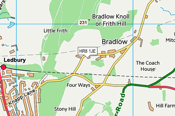 HR8 1JE map - OS VectorMap District (Ordnance Survey)