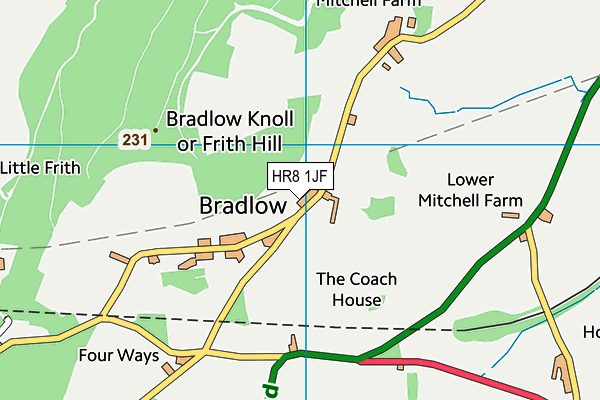 HR8 1JF map - OS VectorMap District (Ordnance Survey)