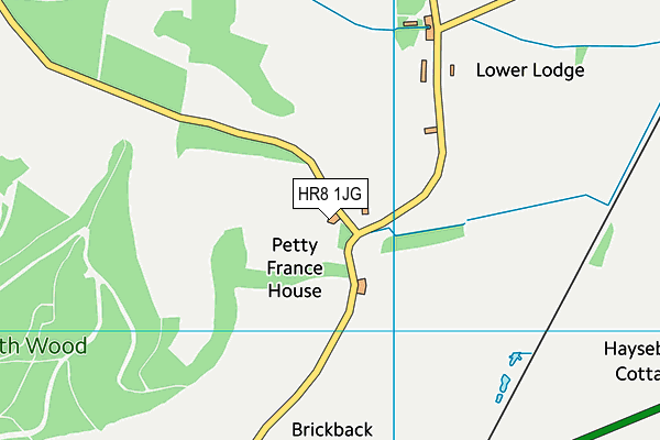 HR8 1JG map - OS VectorMap District (Ordnance Survey)