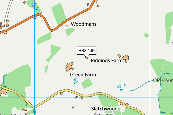 HR8 1JP map - OS VectorMap District (Ordnance Survey)