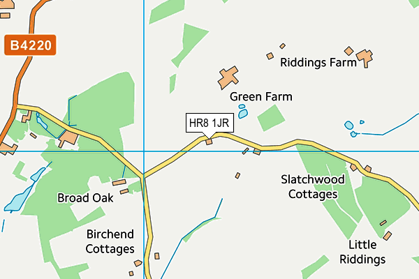 HR8 1JR map - OS VectorMap District (Ordnance Survey)