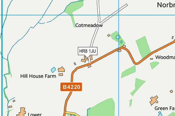 HR8 1JU map - OS VectorMap District (Ordnance Survey)