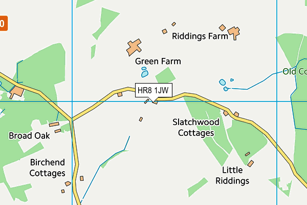 HR8 1JW map - OS VectorMap District (Ordnance Survey)