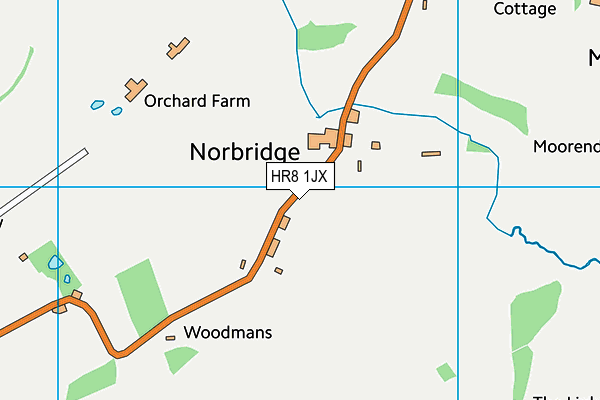 HR8 1JX map - OS VectorMap District (Ordnance Survey)