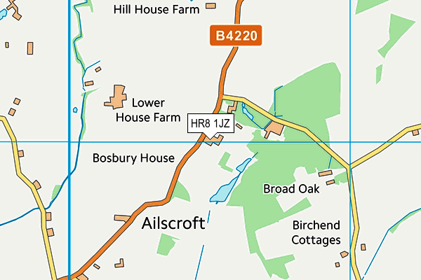 HR8 1JZ map - OS VectorMap District (Ordnance Survey)