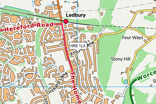 HR8 1LA map - OS VectorMap District (Ordnance Survey)