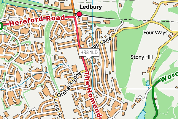 HR8 1LD map - OS VectorMap District (Ordnance Survey)