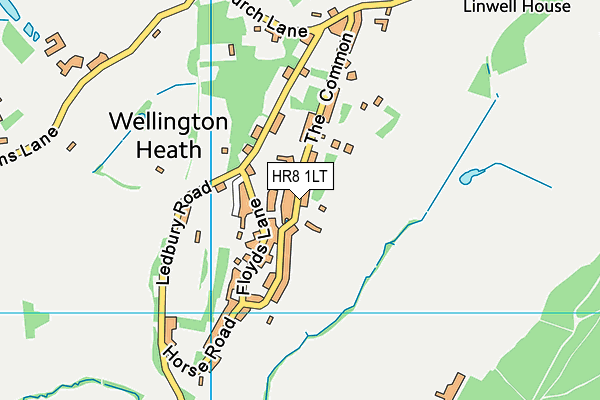 HR8 1LT map - OS VectorMap District (Ordnance Survey)