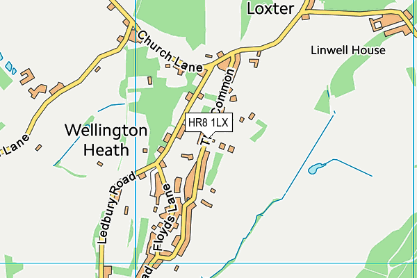 HR8 1LX map - OS VectorMap District (Ordnance Survey)