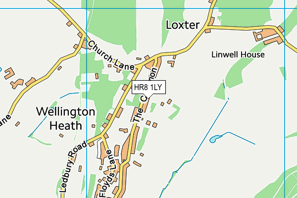 HR8 1LY map - OS VectorMap District (Ordnance Survey)