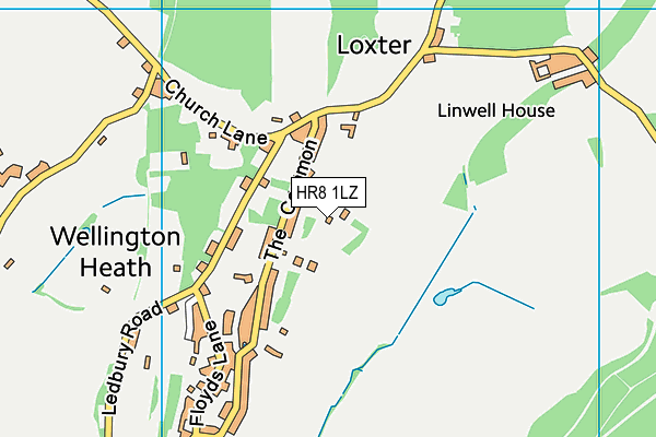 HR8 1LZ map - OS VectorMap District (Ordnance Survey)